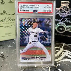 2023 BBM 2ND VERSION KIRA #377 YOSHINOBU YAMAMOTO PSA 10